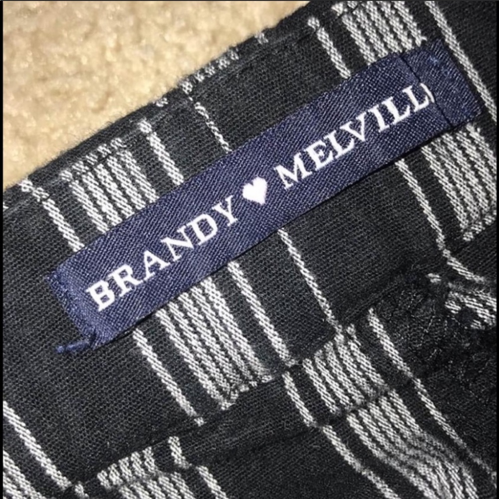 Brandy Melville Black & White Straight Leg Pants